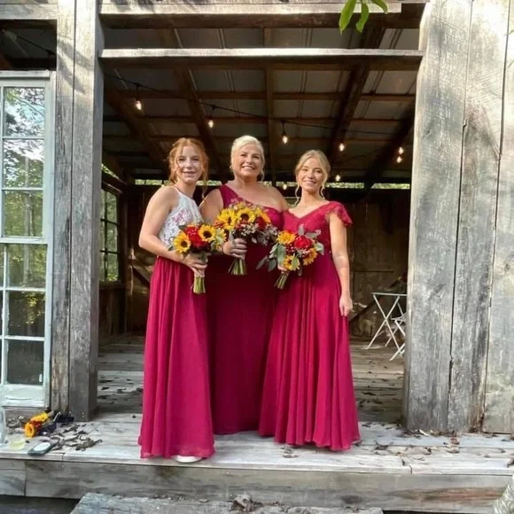 COPY - Azazie size 18/18W Brooke Style burgundy dress. - Picture 8 of 8